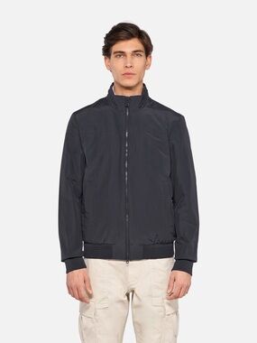 GEOX Men's Lightweight Navy Bomber Jacket